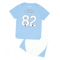 Fotbalové Dres Manchester City Rico Lewis #82 Dětské Domácí 2023-24 Krátký Rukáv (+ trenýrky)